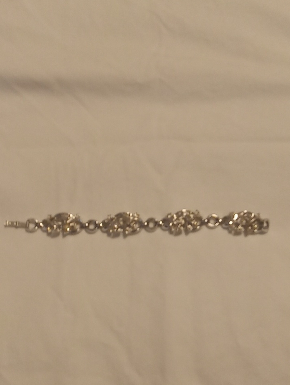 VTG Crown Trifari Pat Pend Silver Openwork Bracelet AS IS
